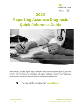 2020 Reporting Accurate Diagnosis Quick Reference Guide