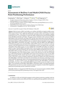 Assessment of Beidou-3 and Multi-GNSS Precise Point Positioning Performance