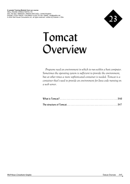 Apache Tomcat Overview
