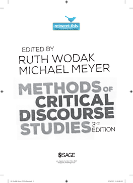 Critical Discourse Studies: History, Agenda, Theory and Methodology