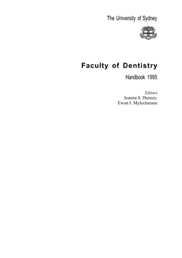 Faculty of Dentistry Handbook 1995