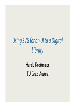 Using SVG for an UI to a Digital Library