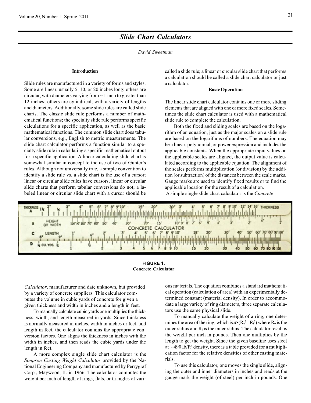 Slide Chart Calculators