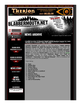 BLABBERMOUTH.NET Is Run and Operated Independently of Roadrunner Records
