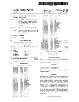 (12) United States Patent (10) Patent No.: US 8.236,288 B2 Mehta Et Al