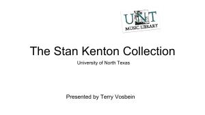 Stan Kenton Collection University of North Texas