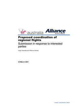 Proposed Coordination of Regional Flights Submission in Response to Interested Parties