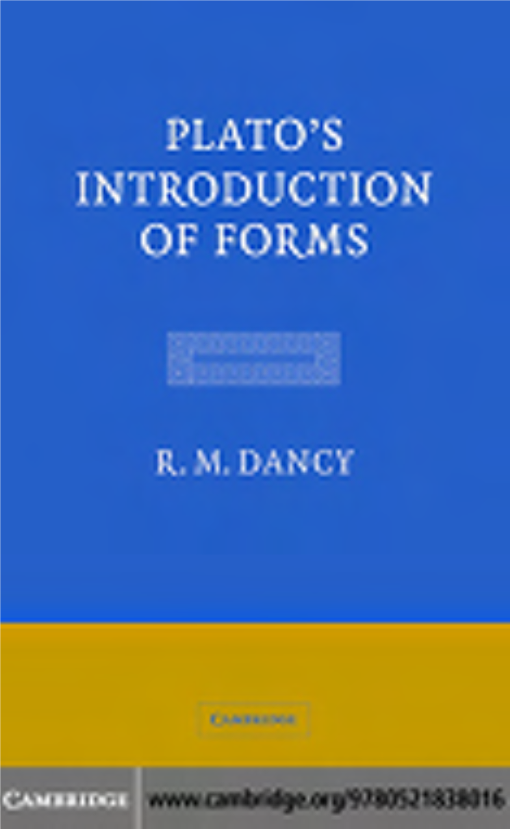 Plato's Introduction of Forms