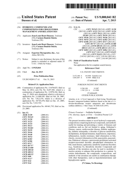 (12) United States Patent (10) Patent No.: US 9,000,041 B2 Dasseux Et Al