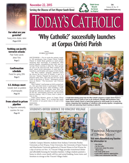 'Why Catholic?' Successfully Launches at Corpus Christi Parish