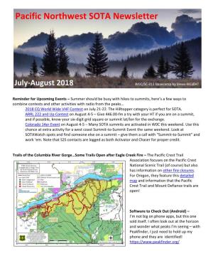 Pacific Northwest SOTA Newsletter