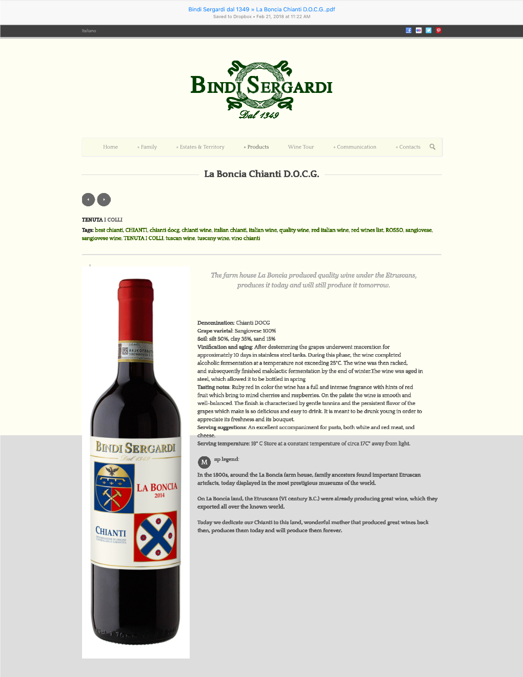 La Boncia Chianti DOCG M