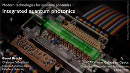 Integrated Quantum Photonics