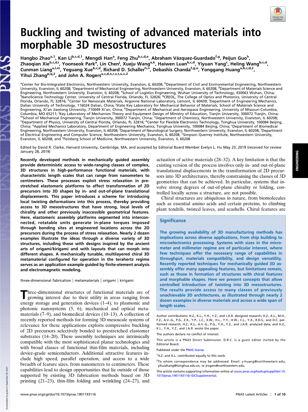 Buckling and Twisting of Advanced Materials Into Morphable 3D Mesostructures