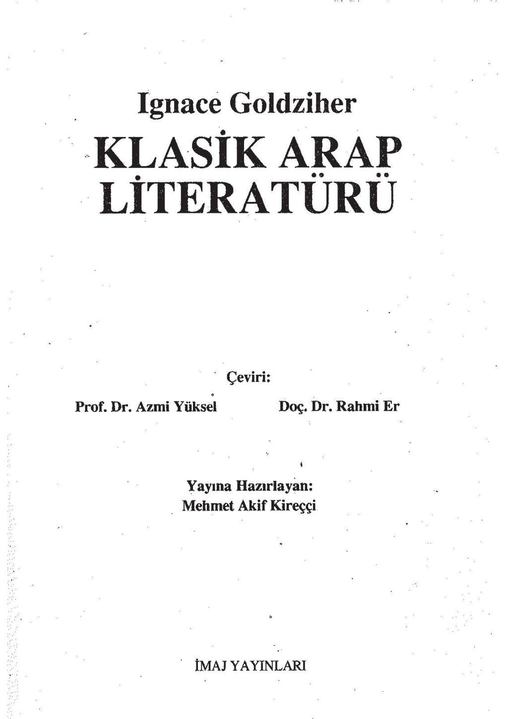 ·. "Klasik Arap Literaturu
