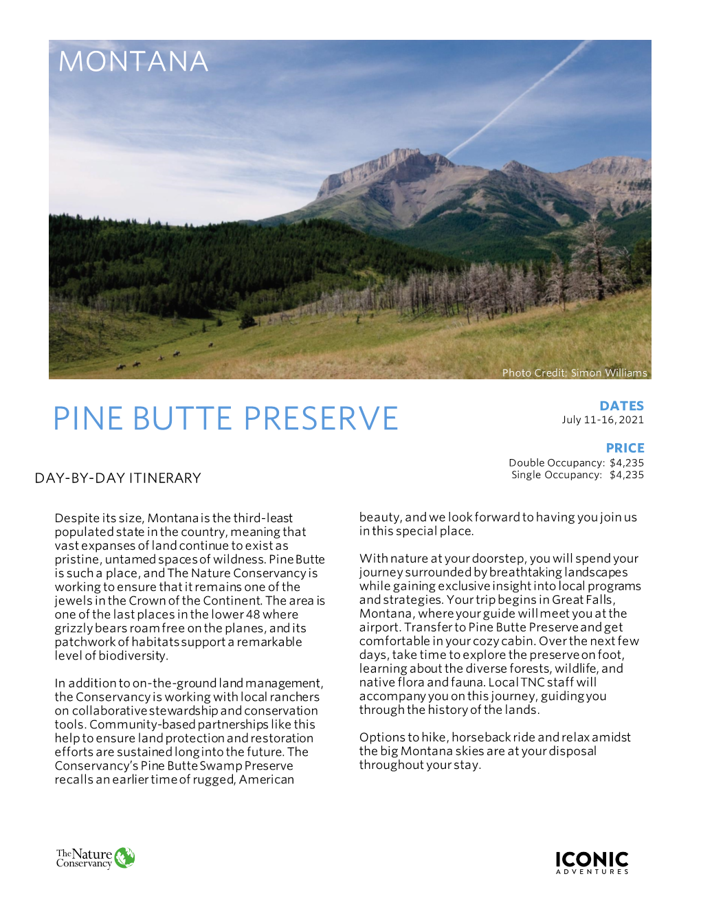 Pine Butte, MT Legacy Journey