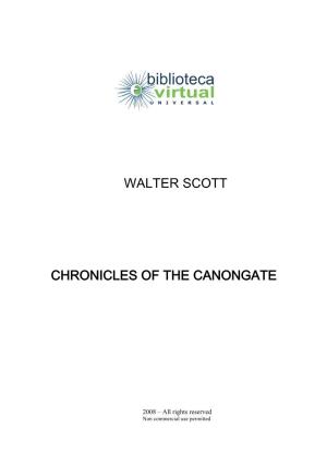 Walter Scott Chronicles of the Canongate