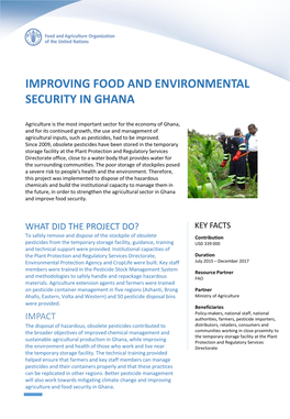 Improving Food and Environmental Security in Ghana