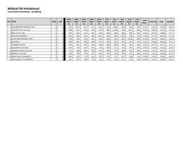 Wildcat DII Invitational Tournament Standings - Qualifying