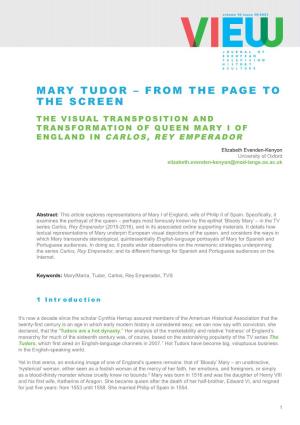 Mary Tudor – from the Page to the Screen
