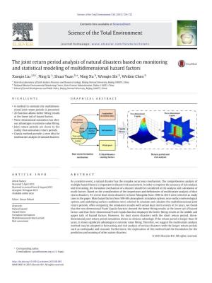 The Joint Return Period Analysis of Natural Disasters Based on Monitoring and Statistical Modeling of Multidimensional Hazard Factors