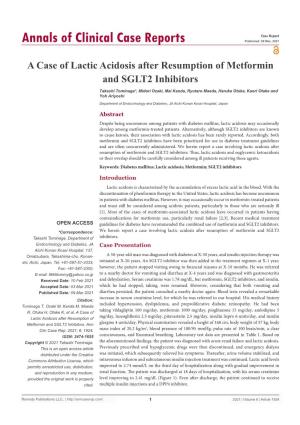 A Case of Lactic Acidosis After Resumption of Metformin and SGLT2 Inhibitors