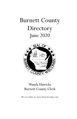 Burnett County Directory June 2020