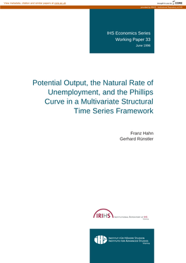 Potential Output, the Natural Rate of Unemployment, and the Phillips Curve in a Multivariate Structural Time Series Framework