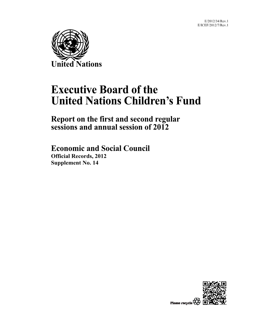 Executive Board of the United Nations Children's Fund