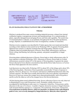 Plant-Damaging Pollutants in the Atmosphere, Vol.11, Issue 2