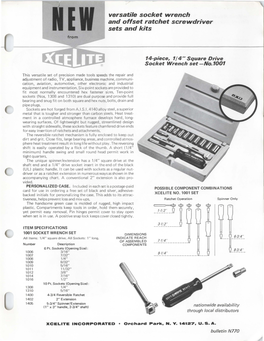 IEI Versatile Socket Wrench and Offset Ratchet Screwdriver Sets and Kits