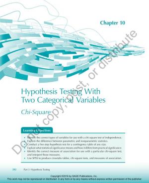 Hypothesis Testing with Two Categorical Variables 203