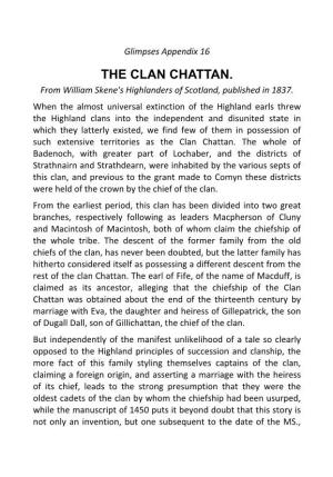 The Clan Chattan