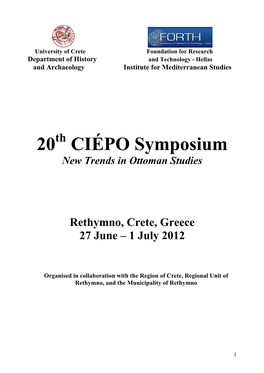 20 CIÉPO Symposium