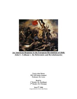 An American Response to the European Revolutions of 1848: John C
