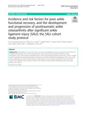 Incidence and Risk Factors for Poor Ankle