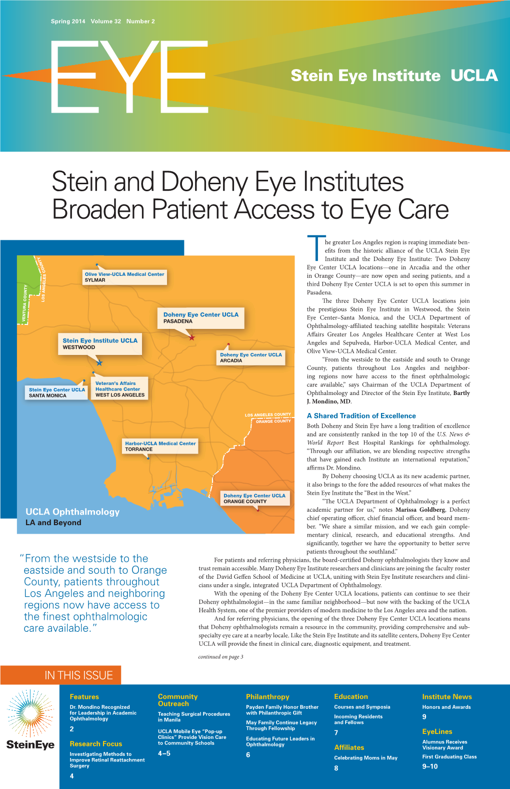 Stein and Doheny Eye Institutes Broaden Patient Access to Eye Care