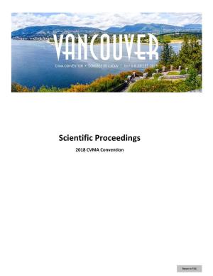 Scientific Proceedings 2018 CVMA Convention