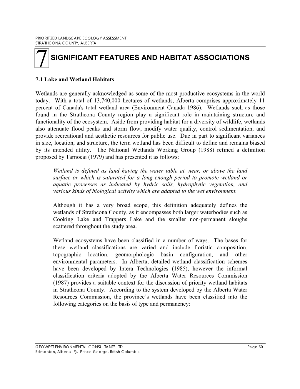 7.0 Significant Habitat Associations in Strathcona