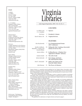 Virginia Libraries Journal