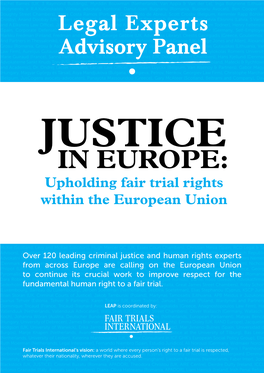 Upholding Fair Trial Rights Within the European Union