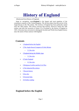 History of England – Mah1386.Lan.Io