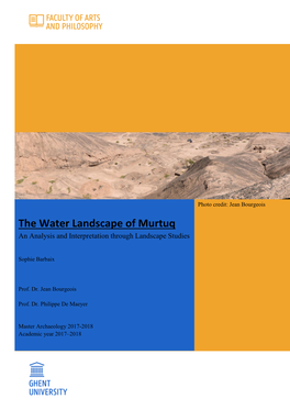The Water Landscape of Murtuq an Analysis and Interpretation Through Landscape Studies