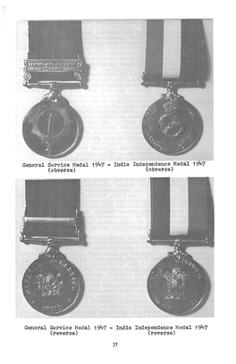 (Obverse) General Service Medal 1947