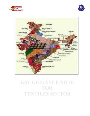 Gst Guidance Note for Textiles Sector