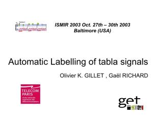 Automatic Labelling of Tabla Signals