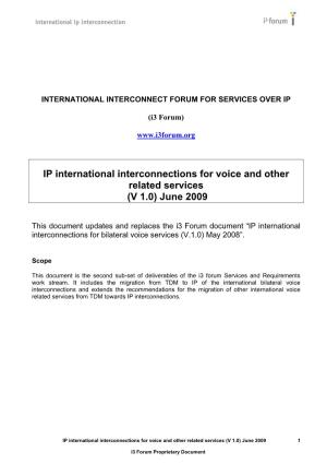 International Interconnect Forum for Services Over Ip
