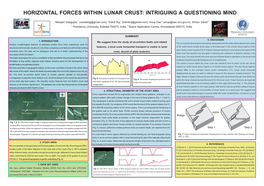Horizontal Forces Within Lunar Crust: Intriguing a Questioning Mind