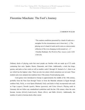 Florentine Minchiate: the Fool's Journey