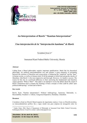 Kantian Interpretation”